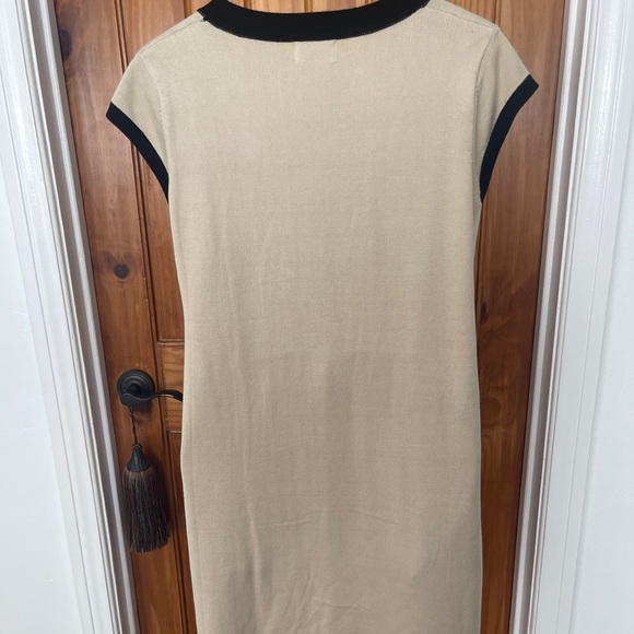 CHANEL Beige and Black Knit Dress - Picture 5 of 5